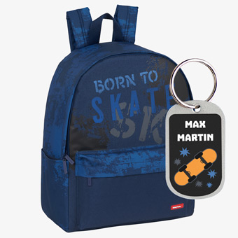 Skateboard Safta Backpack with Double Zipper Customisable