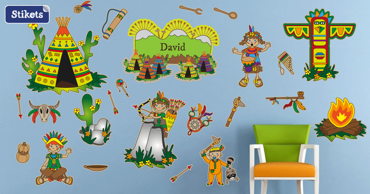 Sticker Andino Customisable indians vinyl - Stikets